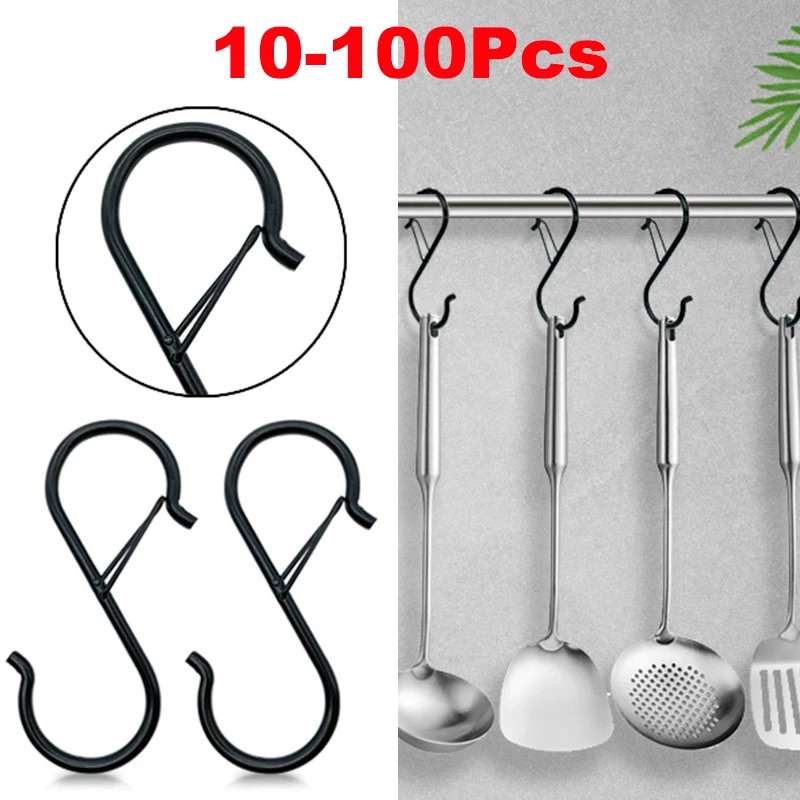 Commercial Kitchen Rack - 10/100 stücke Metall Hängen Haken S-förmigen