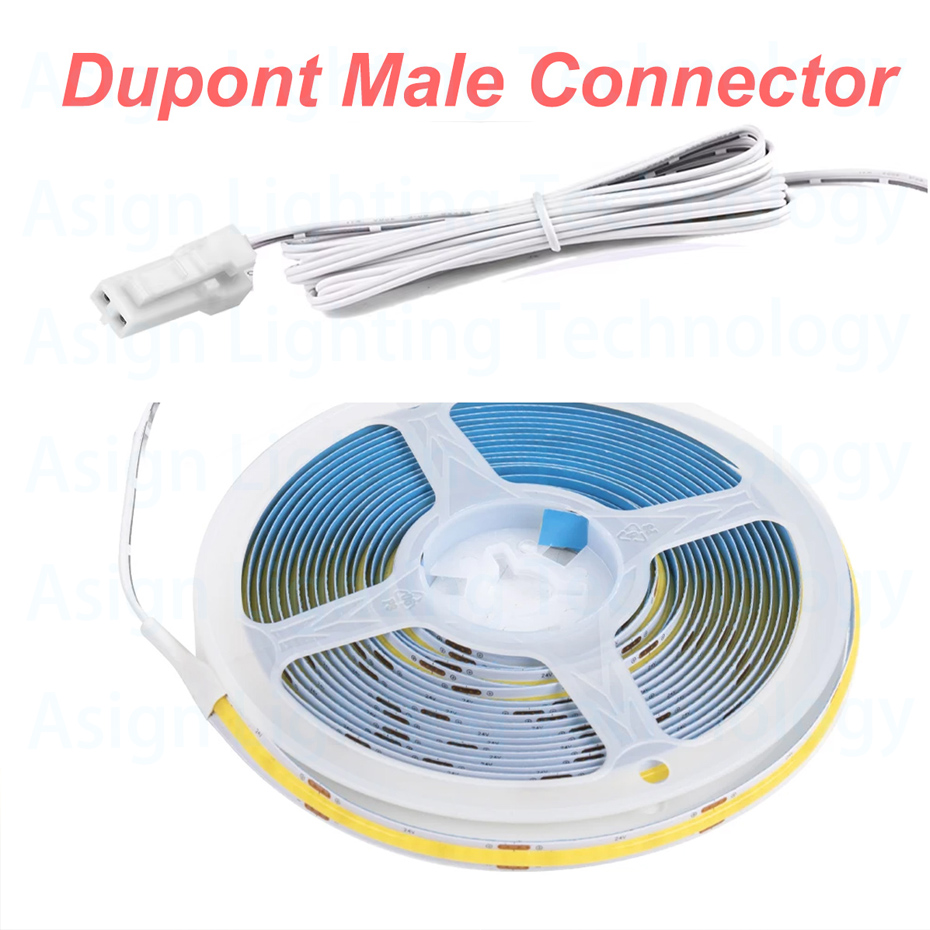 Commercial Kitchen Lighting - 320 LEDs/m COB-Lichtband mit Dupont-Schnittstelle, DC12V/24V,