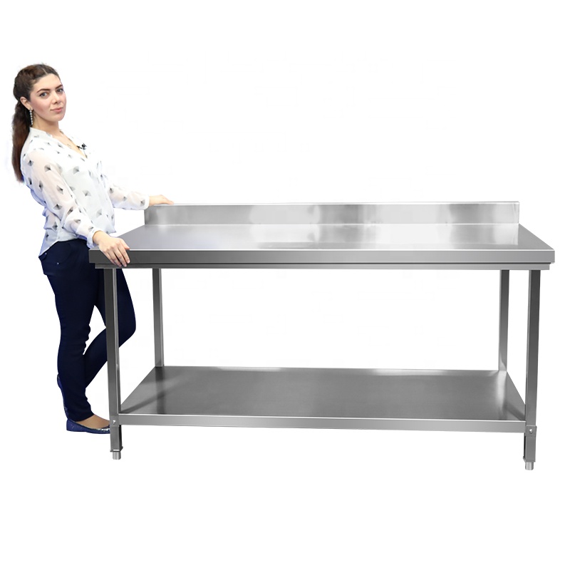 Commercial Kitchen Bench - Hochwertiger Schwerlast-Esstisch aus Edelstahl, Gewerbliche Küchenarbeitsplatte,