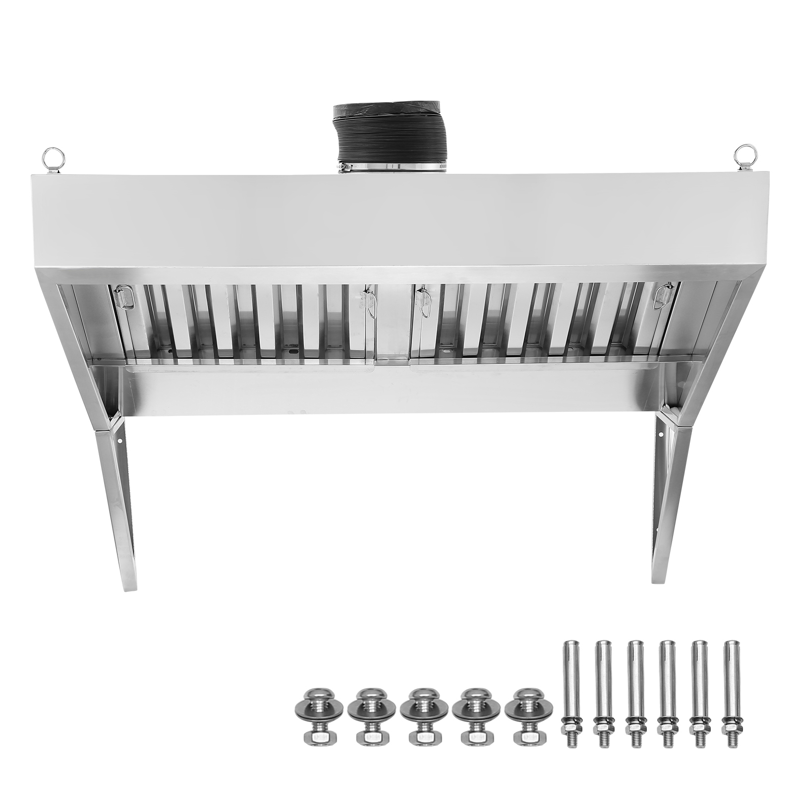 Commercial Kitchen Vent - 4/5/6/7/8/9FT Kommerzieller Abluft 201 Edelstahl Konzessionshaube