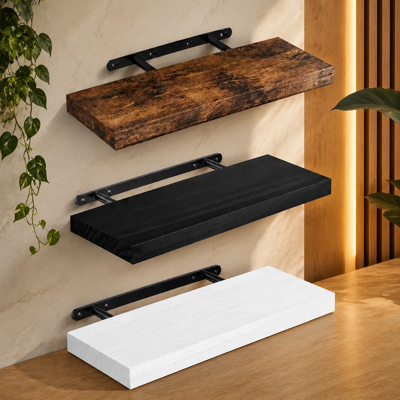 Commercial Kitchen Rack - Langlebiges schwebendes Wandregal mit verdeckten Halterungen