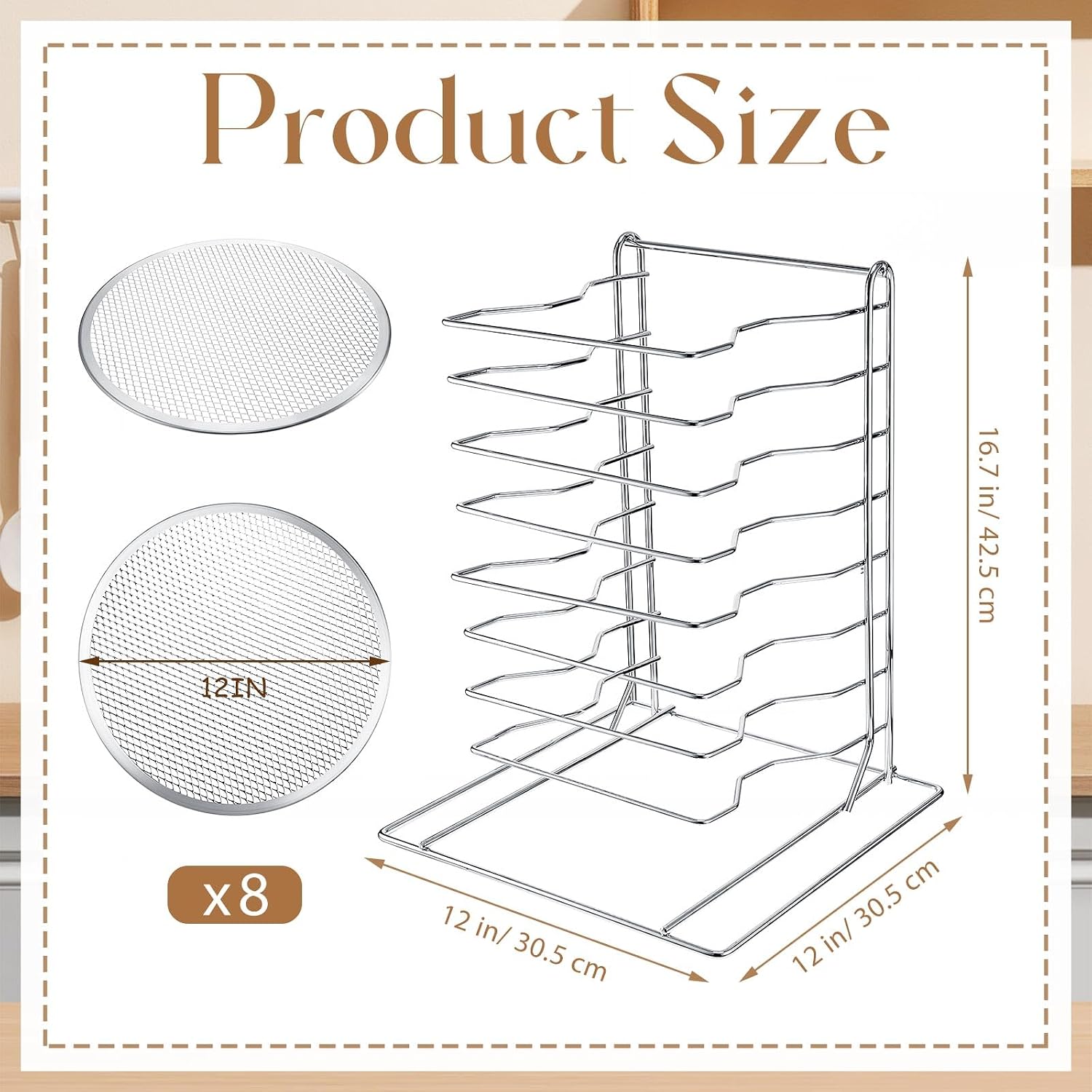 Pizza-Regal mit 8 Etagen und 8 – Commercial Kitchen Rack Bewertung und Preis