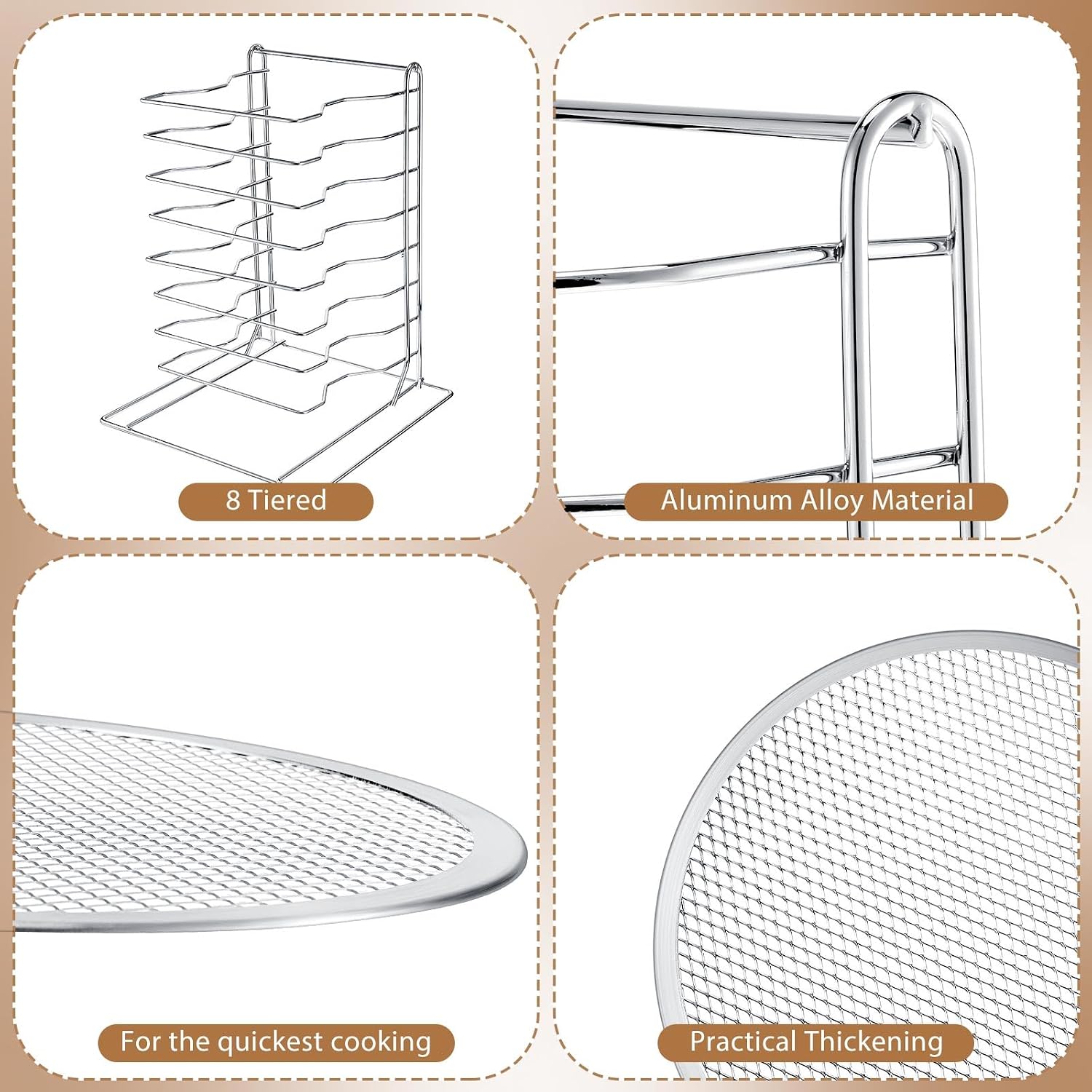 Pizza-Regal mit 8 Etagen und 8 – Commercial Kitchen Rack Bewertung und Preis