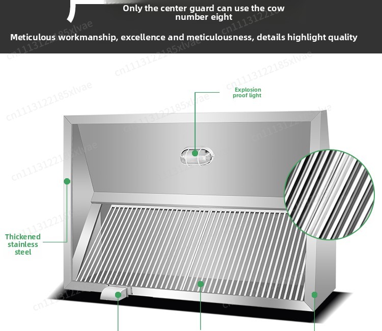 Verstärkte Edelstahl-Dunstabzu – Range Commercial Kitchen Bewertung und Preis