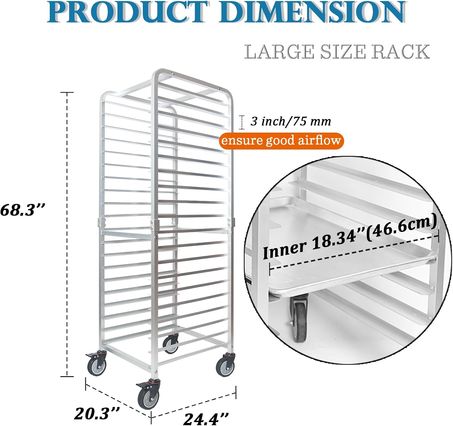 Kommerzieller 20-stufiger Edel – Commercial Kitchen Rack Bewertung und Preis